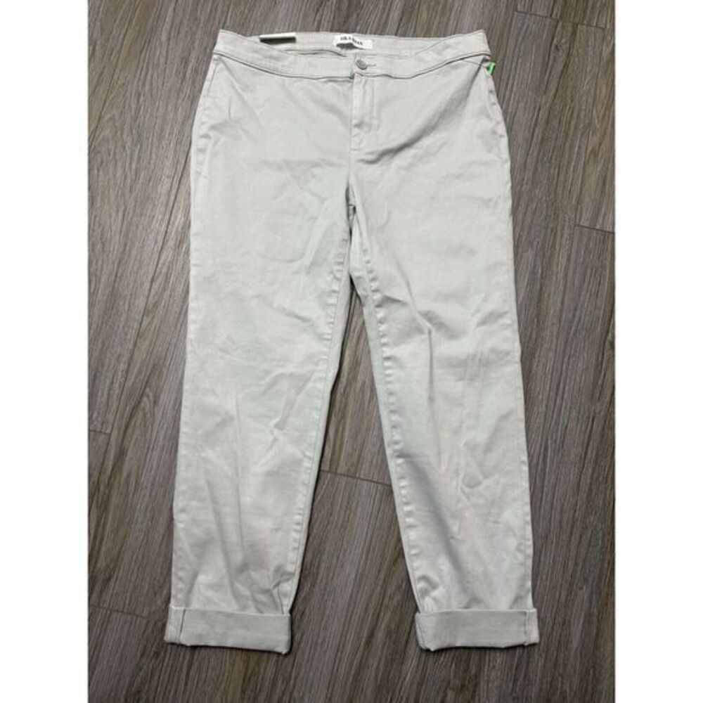 Lila Ryan Women's 12 Skinny‎ Tapered Trouser Light Gray NWT